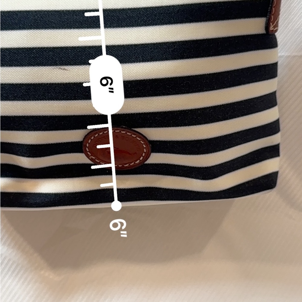 Dooney & Bourke Navy and Cream Striped Crossbody Bag - Picture 6 of 15